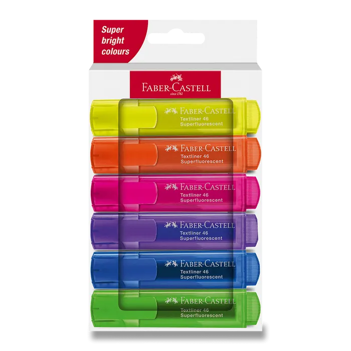 Hlavný obrázok produktu Zvýrazňovač Faber-Castell Textliner 46 Neon sada 6 ks