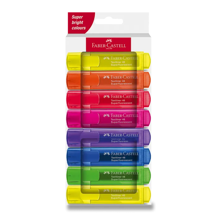 Hlavný obrázok produktu Zvýrazňovač Faber-Castell Textliner 46 Neon sada 8 ks