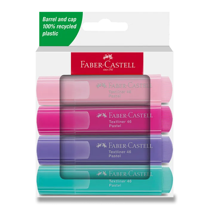 Hlavný obrázok produktu Zvýrazňovač Faber-Castell Textliner 46 Pastel sada 4 ks