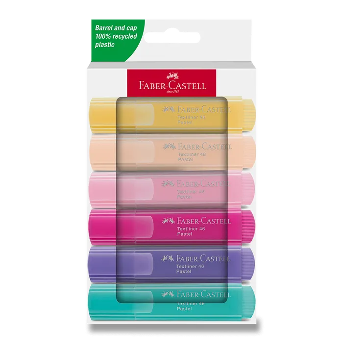 Hlavný obrázok produktu Zvýrazňovač Faber-Castell Textliner 46 Pastel sada 6 ks