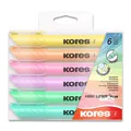 Zvýrazňovač Kores High Liner Pastel sada 6 farieb
