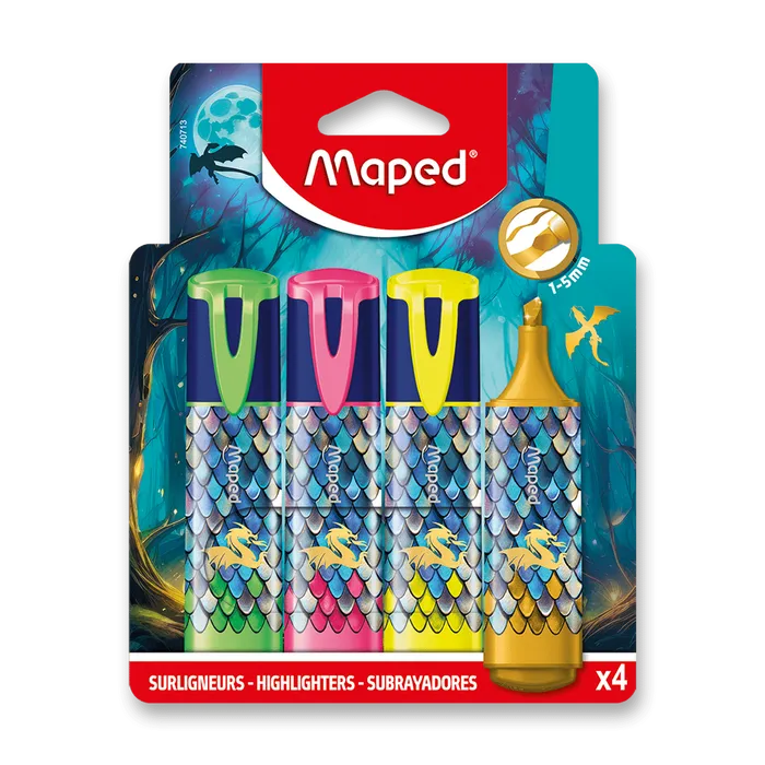 Hlavný obrázok produktu Zvýrazňovač Maped Dragon - 4 barvy