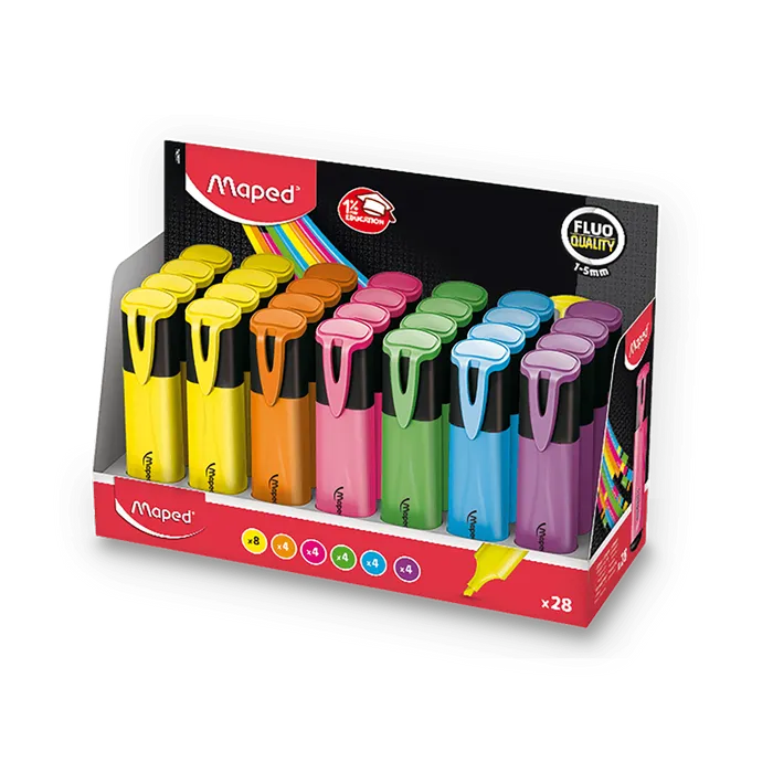 Hlavný obrázok produktu Zvýrazňovač Maped Fluo Peps Classic - stojánek 28ks