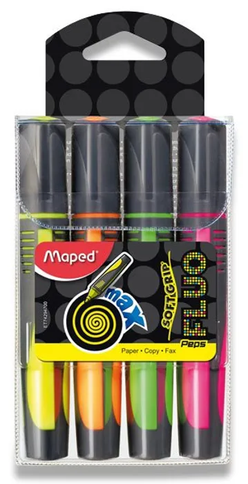 Hlavný obrázok produktu Zvýrazňovač Maped Fluo Peps Max souprava 4 ks