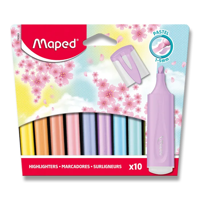 Hlavný obrázok produktu Zvýrazňovač Maped Fluo Peps Pastel sada 10 barev