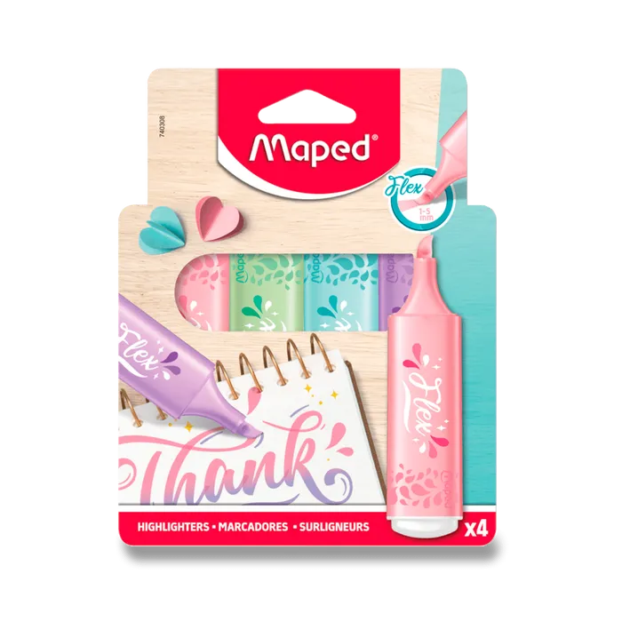 Hlavný obrázok produktu Zvýrazňovač Maped Fluo Peps Pastel sada 4 ks