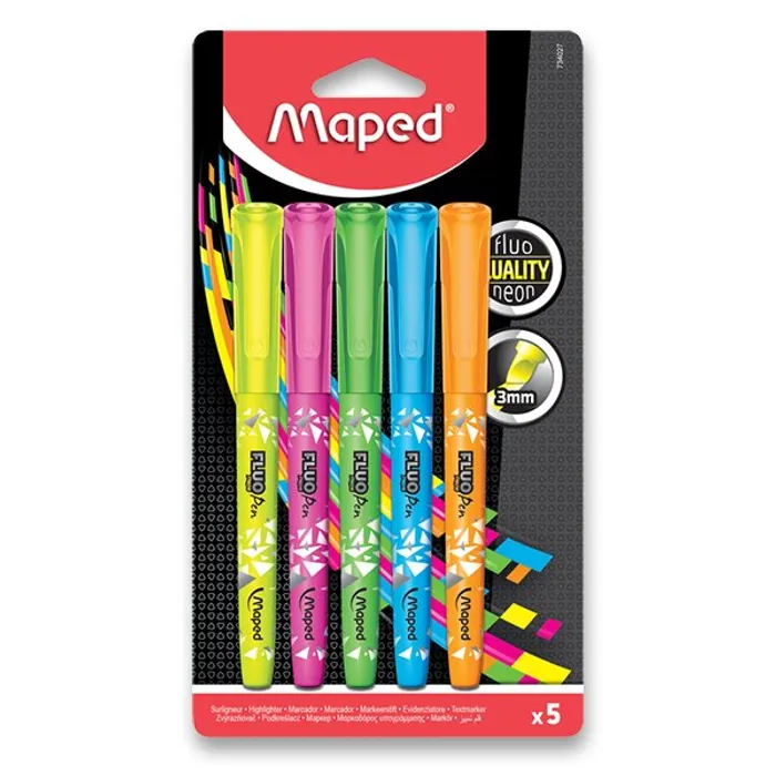 Hlavný obrázok produktu Zvýrazňovač Maped Fluo Peps Pen - sada 5 barev