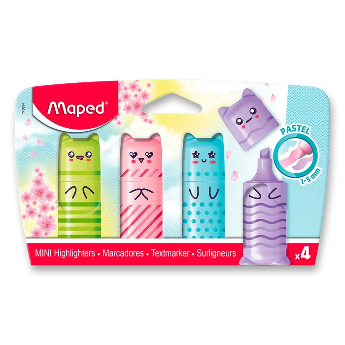 Hlavný obrázok produktu Zvýrazňovač Maped Pastel sada 4 barev