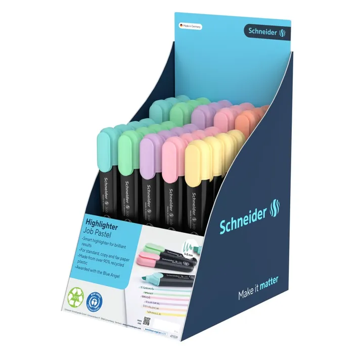 Hlavný obrázok produktu Zvýrazňovač Schneider Job Pastel stojánek, 85 ks