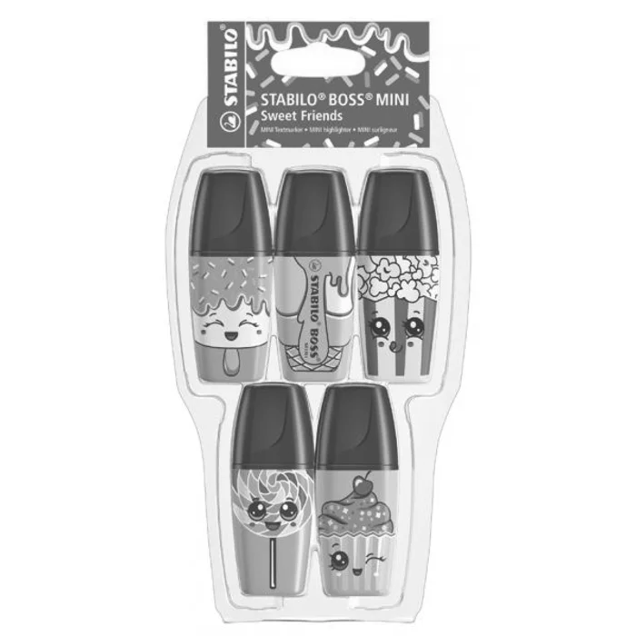 Hlavný obrázok produktu Zvýrazňovač STABILO BOSS MINI sweet friends 5 ks