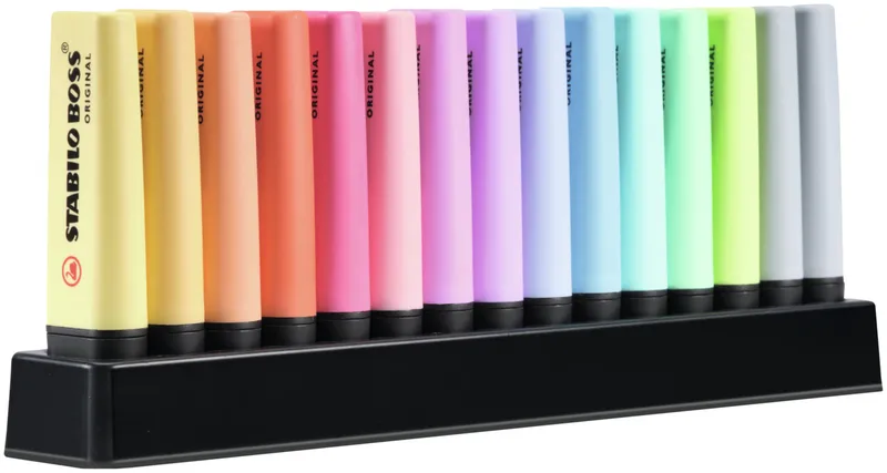 Hlavný obrázok produktu Zvýrazňovač STABILO BOSS ORIGINAL Pastel 15 ks Deskset