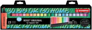Zvýrazňovač STABILO BOSS ORIGINAL - Snooze One Edition 23 ks - 9 neón a 14 pastel farieb