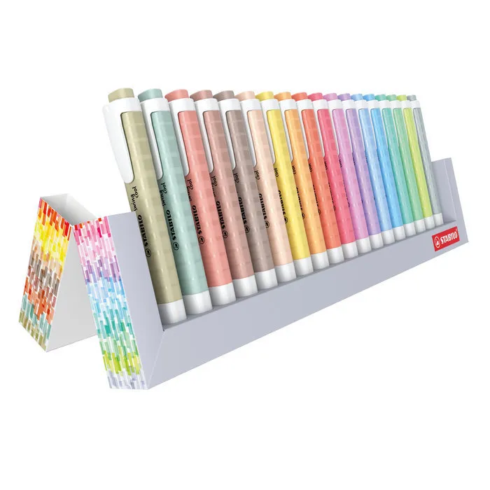 Hlavný obrázok produktu Zvýrazňovač STABILO swing cool - 18 ks deskset - 8 přírodních barev & 10 pastelových barev