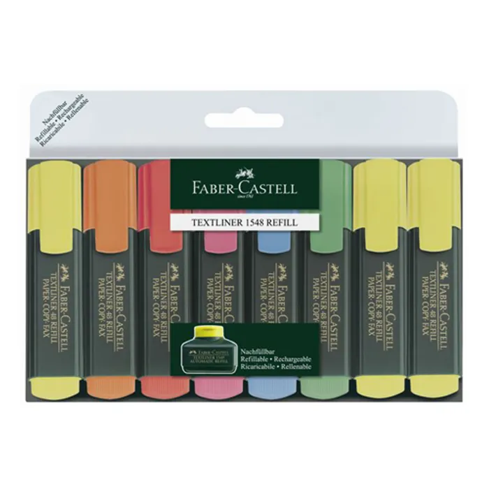 Hlavný obrázok produktu Zvýrazňovač Textliner 1548 fluorescenční, sada 8ks  Faber-Castell 154862