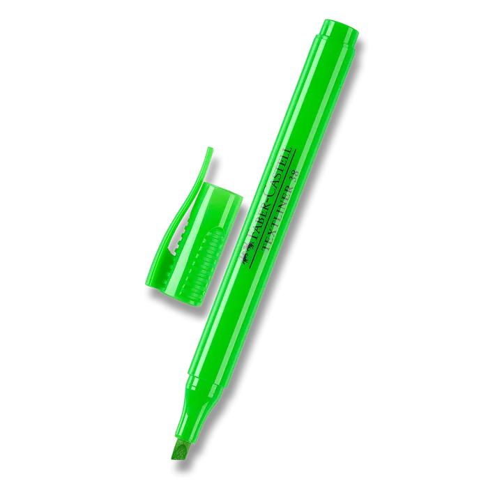 Hlavný obrázok produktu Zvýrazňovač Textliner 38 superfluorescenční, zelená Faber Castell 157763