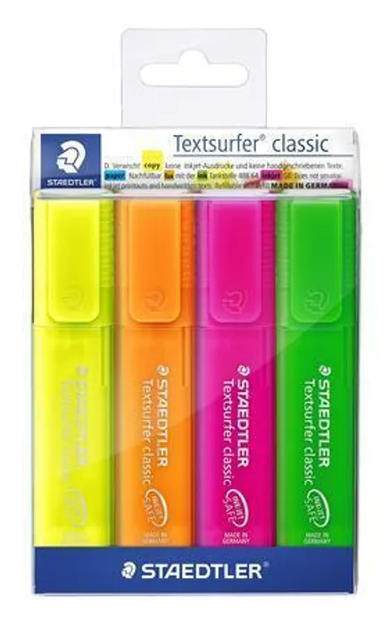 Hlavný obrázok produktu Zvýrazňovač "Textsurfer classic 364", 4 barvy, 1-5mm, STAEDTLER