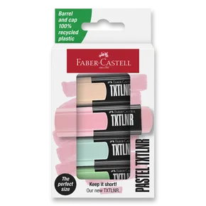 Zvýrazňovače Faber-Castell Short TXTLNR Pastel 4 ks