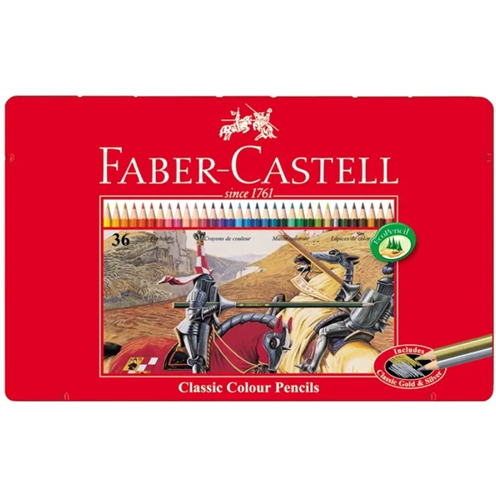 Hlavný obrázok produktu zz-Pastelka šestihranná plech.krabička 36ks (#115846) Faber Castell