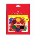 Vodové farby Jumbo 40 mm štandardné, 6 farieb (#125007) Faber Castell