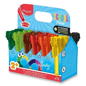 Pastelky Mapes Infinity Kidy Jumbo - školské balenie 72 ks