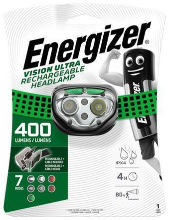 Papírenské zboží - Čelovka "Vision Ultra", 4 LED, nabíjecí, ENERGIZER