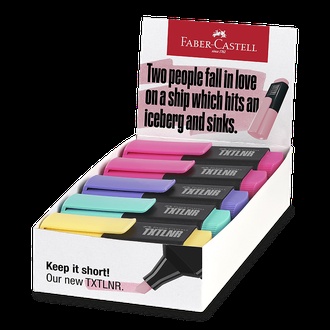 Papírenské zboží - Zvýrazňovače Faber-Castell Short TXTLNR Pastel B stojánek, 10 ks