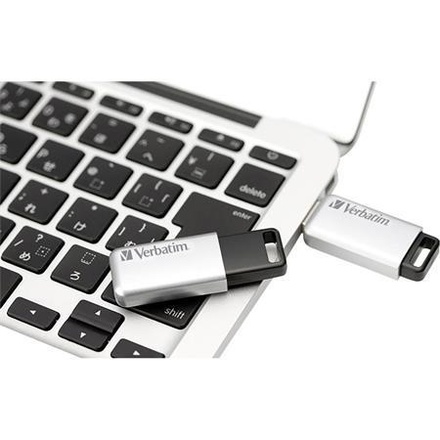 Papírenské zboží - 32GB USB Flash 3.0, 100/35 MB/sec, PC & MAC, VERBATIM "SECURE DATA PRO", šedá