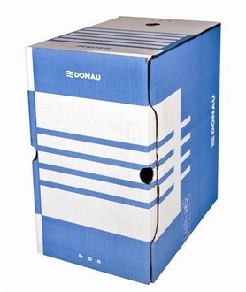 Papírenské zboží - Archivační krabice, modrá, karton, A4, 200 mm, DONAU
