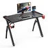 Papírenské zboží - ULTRADESK Herný stôl INVADER - BLACK, 120x64 cm, 75 cm, podsvietený, s XL podložkou pod myš, držiak slúchadiel aj nápojov