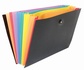 Papírenské zboží - Aktovka s priehradkami Rainbow Class, 8 častí, čierna, PP, VIQUEL
