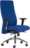 Papírenské zboží - Kancelárska stolička BOSTON H, modrá, hliníkový kríž, nastaviteľná výška sedadla