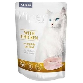 Papírenské zboží - PIPER CAT kapsička pro kočky, kuřecí 100g 