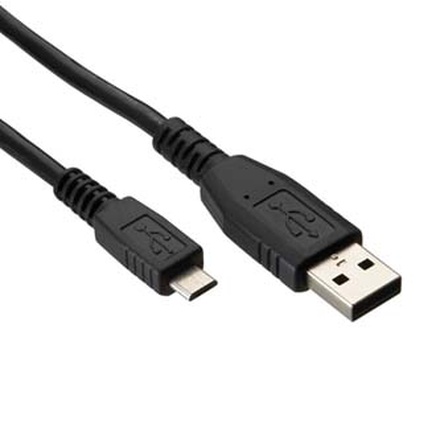 Papírenské zboží - Kabel USB (2.0), USB A M- USB micro M, 1.8m, černý