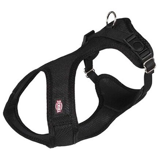 Papírenské zboží - Soft postroj, jemný, vypolstrovaný, černý XXS-XS:hruď:28-40cm/15mm