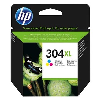 Papírenské zboží - HP originální ink N9K07AE, HP 304XL, Tri-color, 300str., 7ml, HP DeskJet 2620,2630,2632,2
