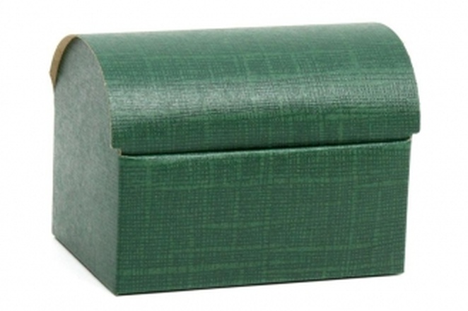 Papírenské zboží - Krabice Cofanetto 70 x 45 x 52 mm zelená