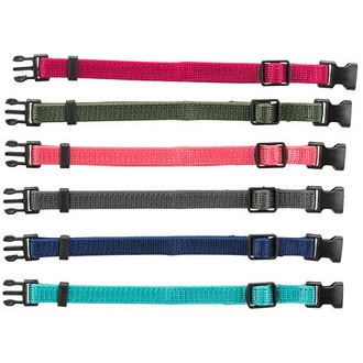 Papírenské zboží - Balení nylon.rozeznávacích obojků pro štěňata M-L 22-35cm/10mm,fuchs,šedá,mod,khaki,korál,
