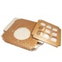Papírenské zboží - Papierová krabička EKO na muffiny 250x250x100 mm hnedá s okienkom [25 ks]