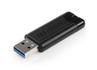 Papírenské zboží - 128GB USB Flash disk PinStripe, USB 3.0, VERBATIM, čierny
