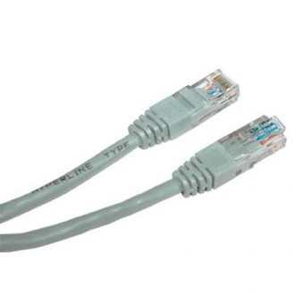 Papírenské zboží - UTP patchcord, Cat.6, RJ45 M-15m, nestíněný, šedý, economy