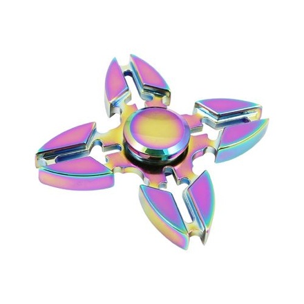 Papírenské zboží - Rainbow Fidget Spinner - 7,5 cm duhový kov