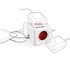 Papírenské zboží - Rozbočovacia zásuvka 240V, CEE7 (vidlica)-POWERCUBE, 0.1m, ORIGINAL, červená, POWERCUBE, 5 zásuviek, detská poistka