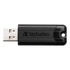 Papírenské zboží - Verbatim USB flash disk, USB 3.0 (3.2 Gen 1), 128GB, PinStripe, Store N Go, čierny, 49319, USB A, s výsuvným konektorom