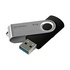 Papírenské zboží - Goodram USB flash disk, USB 3.0 (3.2 Gen 1), 8GB, UTS3, čierny, UTS3-0080K0R11, USB A, s otočnou krytkou