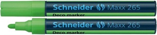 Papírenské zboží - Kriedový popisovač Maxx 265, svetlo zelená, 2-3mm, tekutý, SCHNEIDER