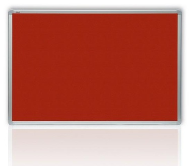 Papírenské zboží - Filcová červená tabule v hliníkovém rámu 150x100 cm