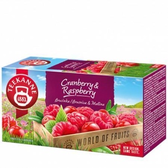 Papírenské zboží - Čaj, ovocný, 20x2,5 g, TEEKANNE "Red berries" brusinka-malina