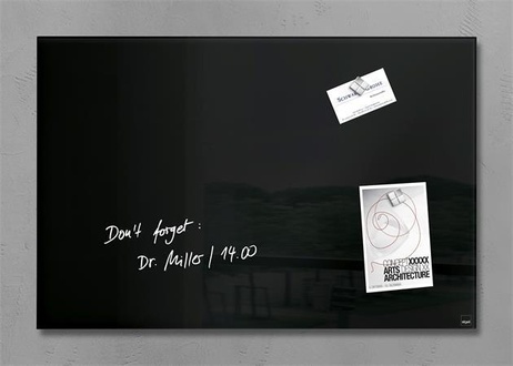 Papírenské zboží - Magnetická skleněná tabule "Artverum®", černá, 60 x 40 cm, SIGEL