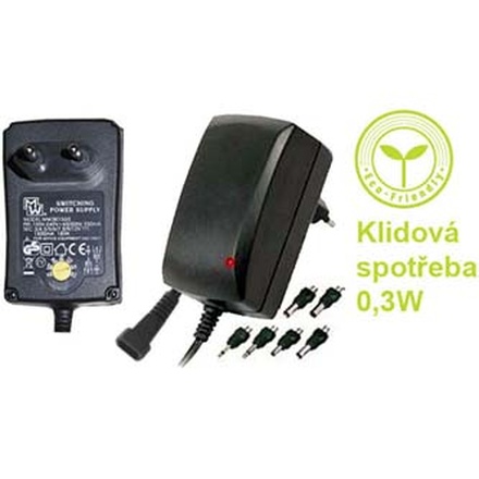 Papírenské zboží - Síťový adaptér, 220V (el.síť), 3-12V, 2250mA, univerzální, spínaný