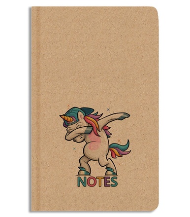 Papírenské zboží - Notes linkovaný - A5 - kraft - Unicorn